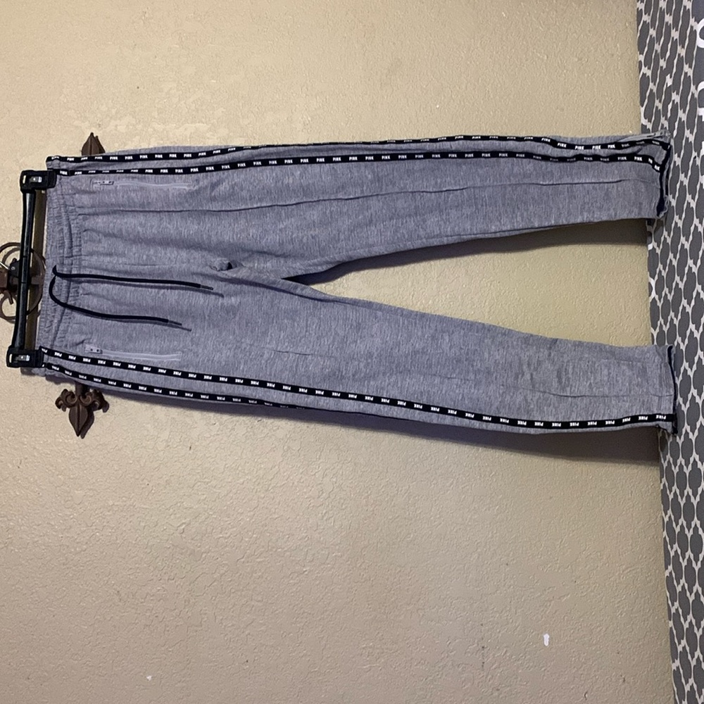Pink Grey skinny joggers size small